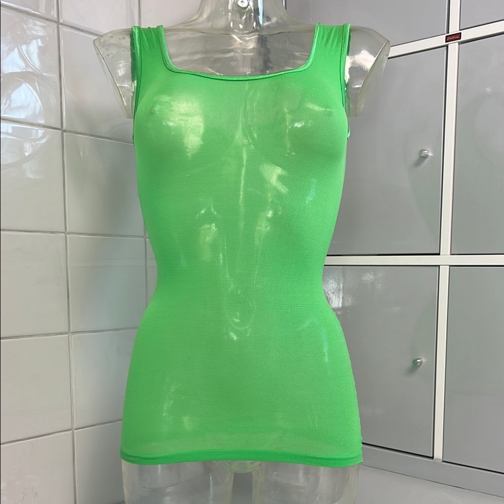 Spring Green Sheer Stocking Dancewear Tank Top O/S NWOT